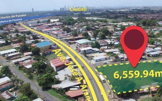 Terreno sobre la Ave. José A. Arango, Pedregal de 6,559m2 – MLS 14867