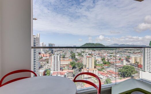 Apartamento de dos recámaras con vistas panoramicas de la ciudad – MLS 22993