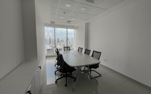 Bicsa Financial Center – Avenida Balboa – Oficina Amoblada Con Vista Al Mar – MLS 23260